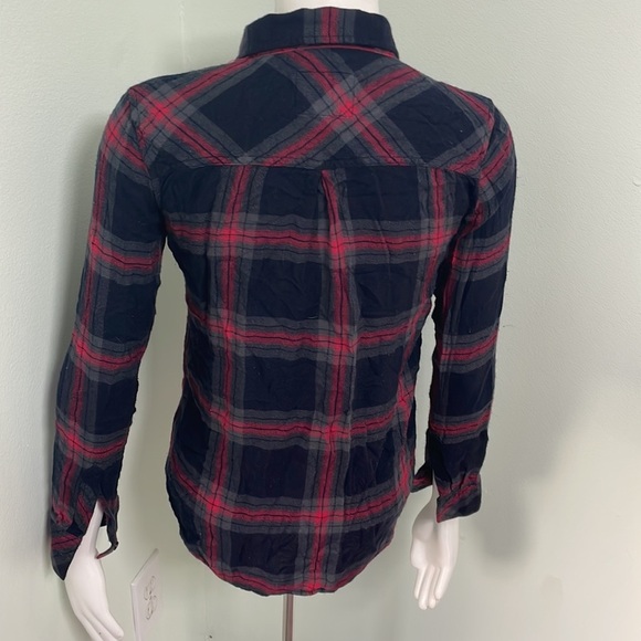 Rails Hunter, Navy Iron, & Currant Plaid Long-Sleeve Button Front Shirt - Picture 4 of 8